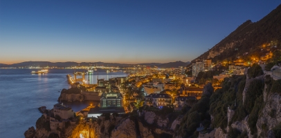 photo of Gibraltar powered by night